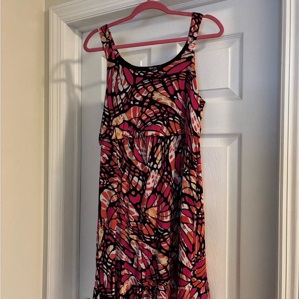 Style & Co. Black and Pink Sleeveless Sundress